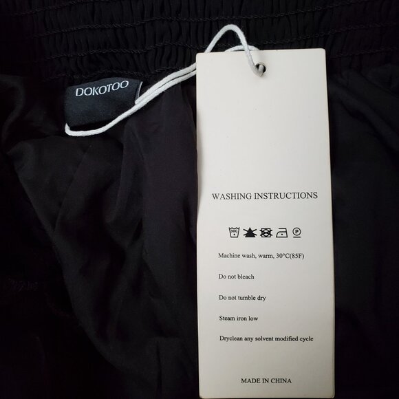 Women's Dokotoo Black Dress Lantern Sleeve Tie Backless 2X Whimsigoth Witchy - Picture 7 of 8